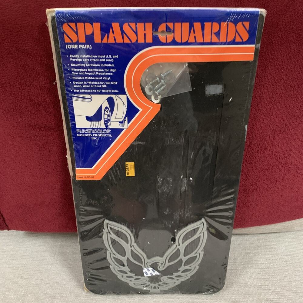 Pair Vintage Splash Guard Plasticolor Mud Flaps Firebird Eagle NOS